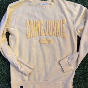 Crime Junkie Yellow Puff Print Sweatshirt
